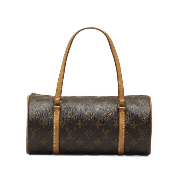 Pre-Owned Authenticated Louis Vuitton Monogram Papillon 26 Canvas Brown Handbag Top HandleBag Unisex (Good)