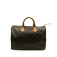 PreOwned Authenticated Louis Vuitton Monogram Speedy 35 Canvas Brown