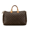 PreOwned Authenticated Louis Vuitton Monogram Speedy 35 Canvas Brown