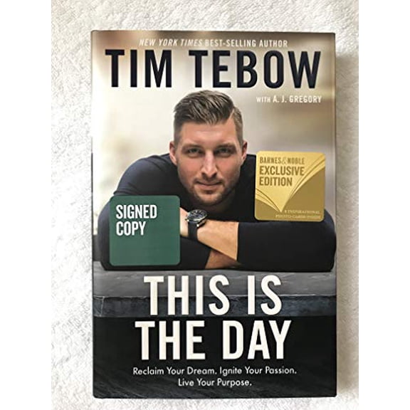 Pre-Owned Autographed/Signed by Tim Tebow This Is The Day Hardcover Book Paperback