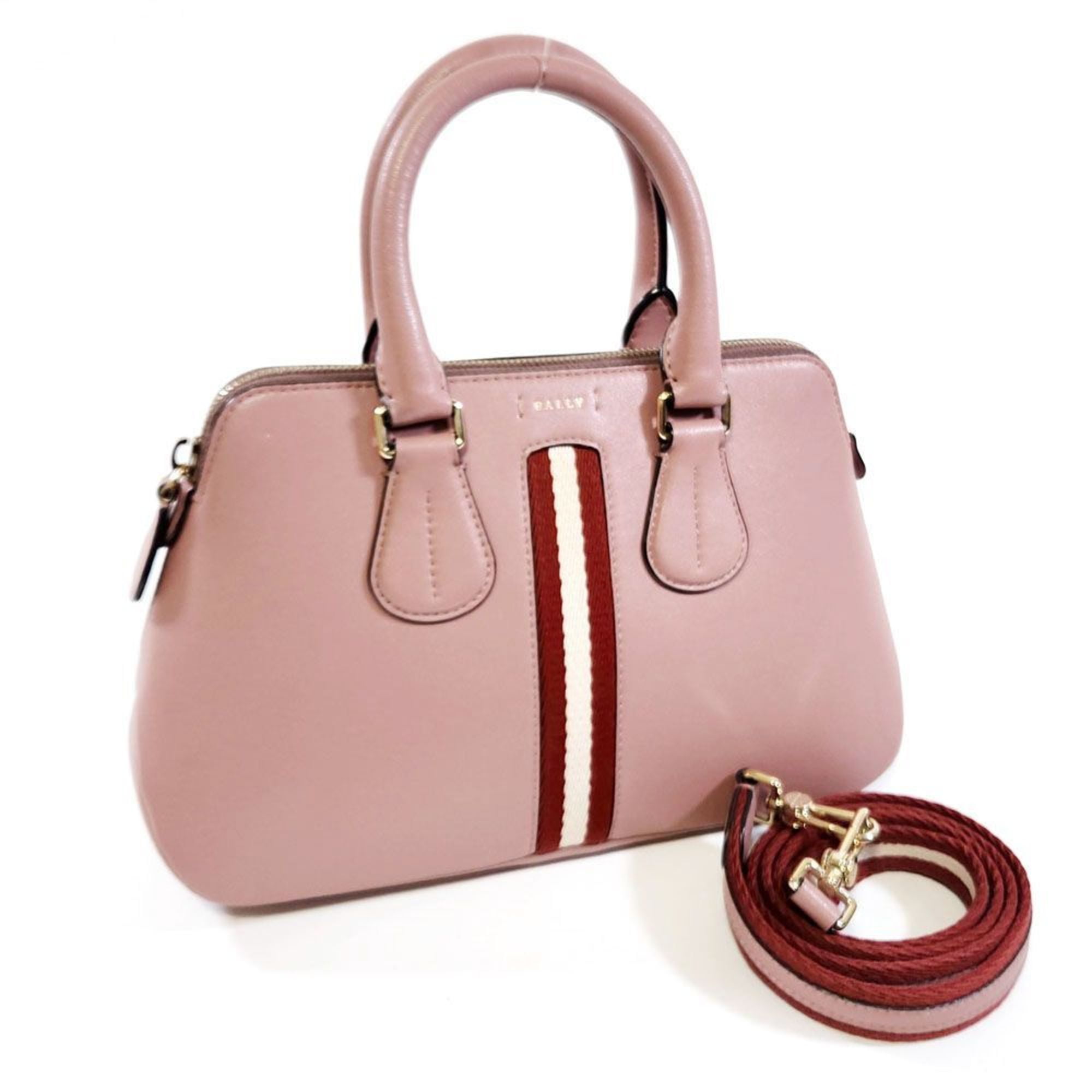 Pre Owned BALLY Handbag Pink Leather Shoulder Bag Women s DAINTY Small Backpack Good Walmart