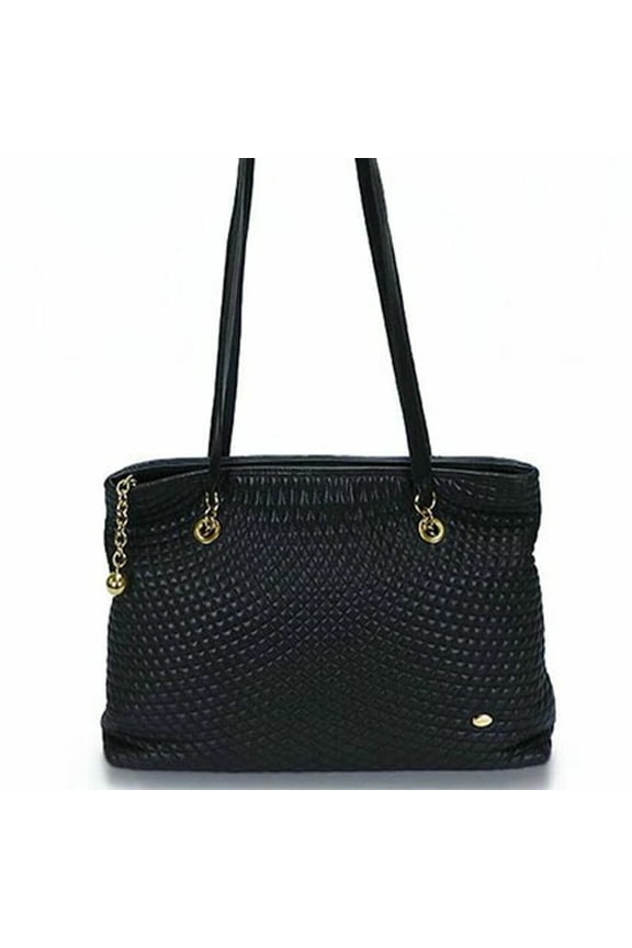 Pre-Owned BALLY Quilted Women's Tote Bag Leather Gold Hardware Shoulder Black Everyday Use shoulder tote bag leather black (Good)