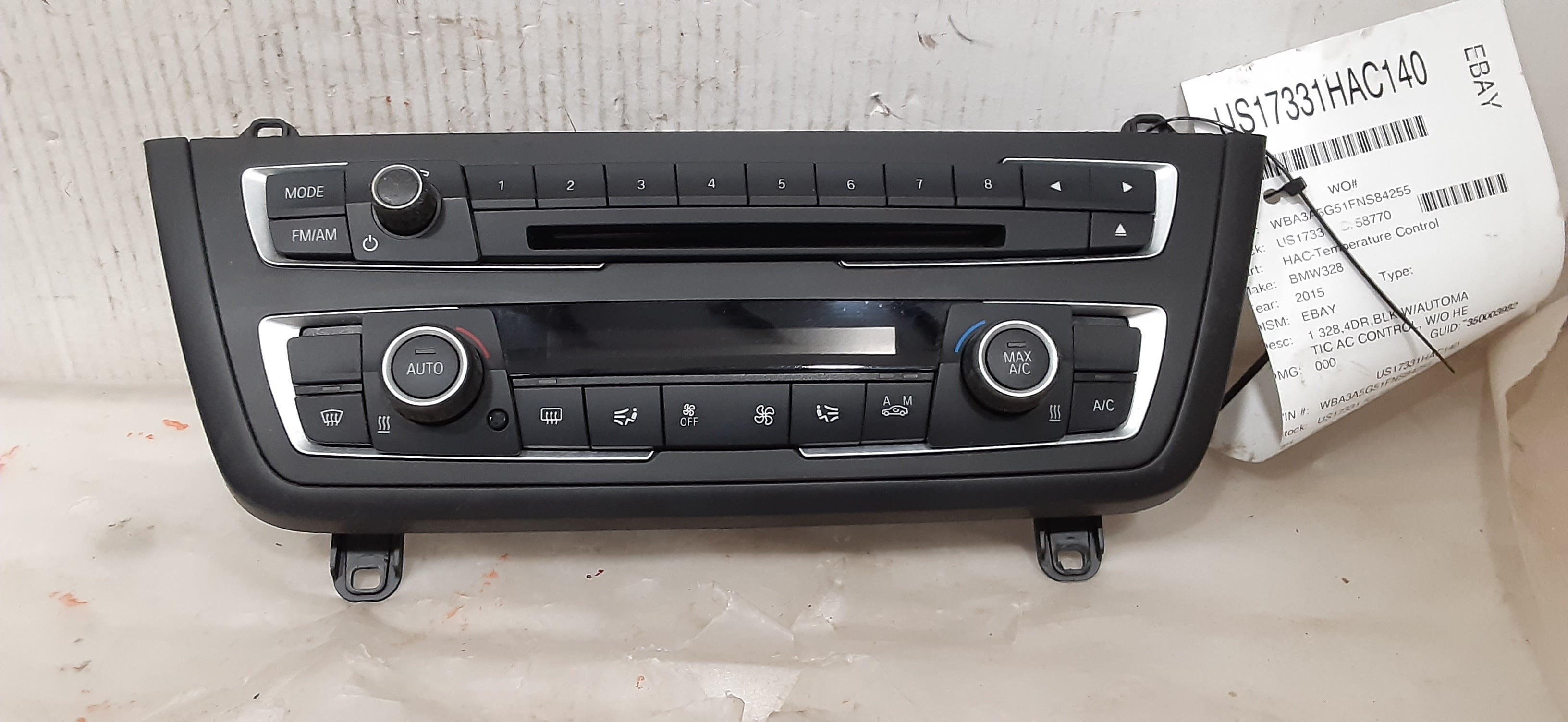 Pre-Owned BMW 328I 335I 435I 428I AC Heater Auto Temperature Control OEM (Good)