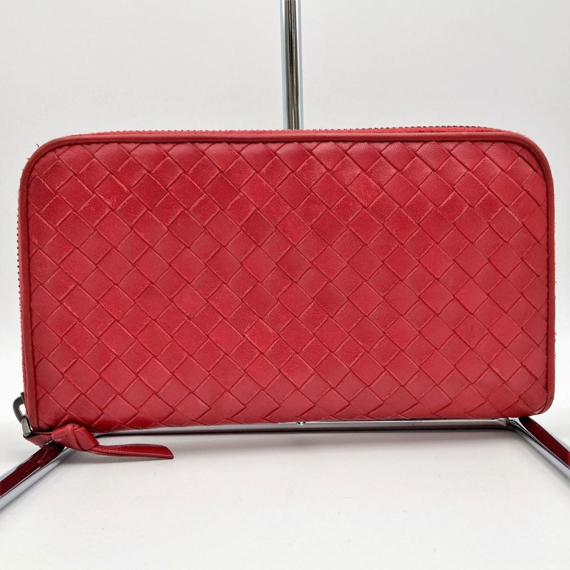 Pre-Owned BOTTEGA VENETA Intrecciato Long Wallet Round Zipper 