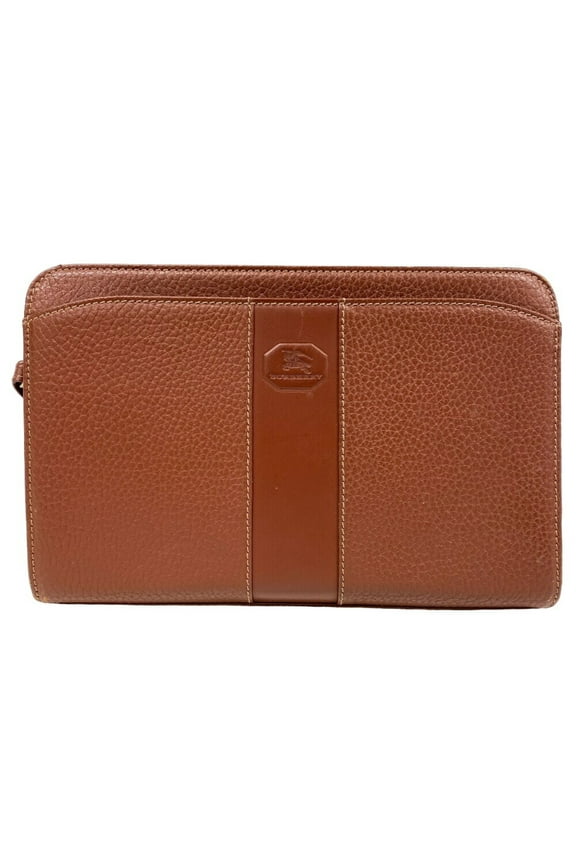 Pre-Owned BURBERRY Burberry Clutch Bag Embossed Carriage Second Brown Men's Z0006925 (Good)