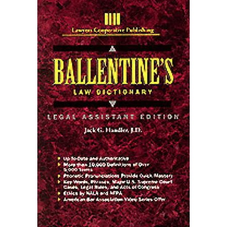 Pre-Owned Ballentine's Law Dictionary: Legal Assistant Edition (Paperback) 0827348746 9780827348745