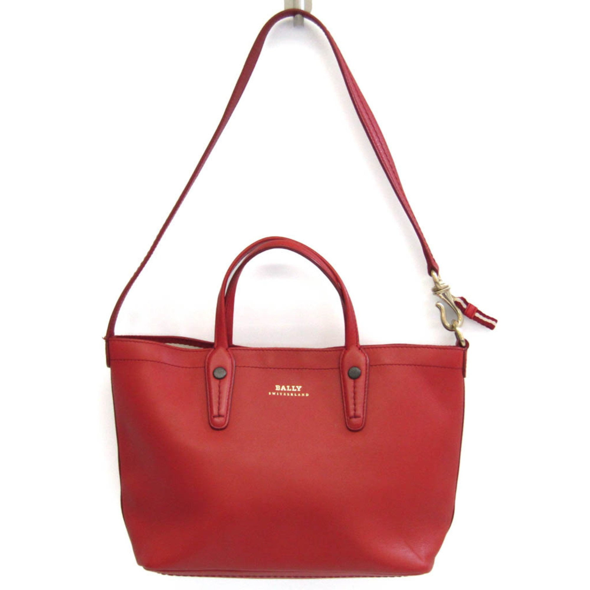 Pre Owned Bally MISSI XS.N Women s Leather Handbag Shoulder Bag Red Color Good Walmart