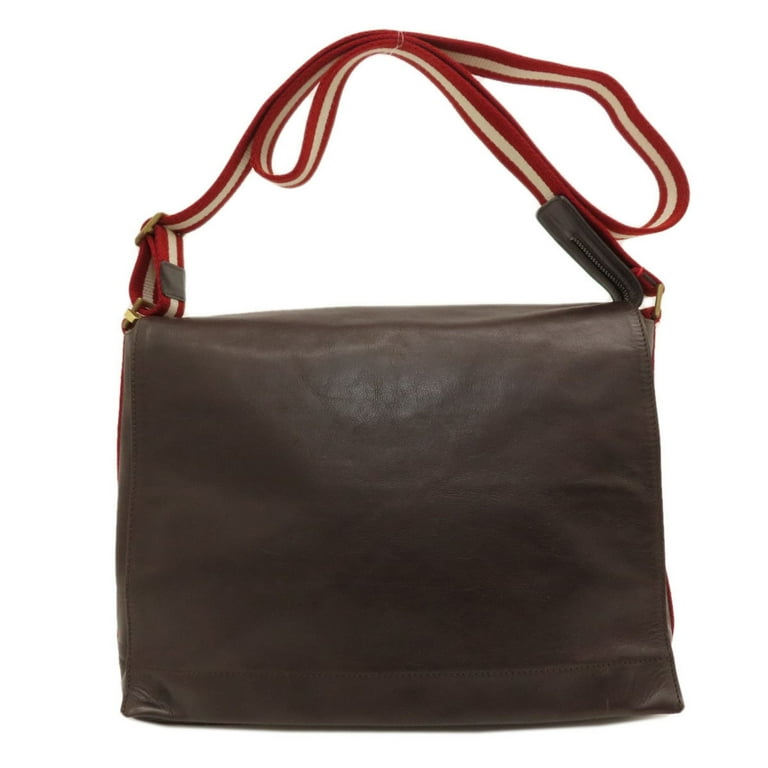 Pre Owned Bally Stripe Leather Shoulder Bag for Women Good