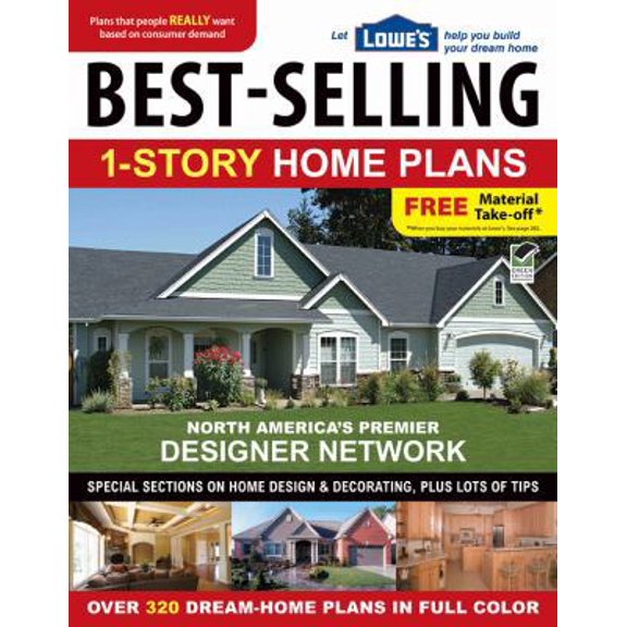 Pre-Owned Lowe's Best-Selling 1-Story Home Plans Paperback