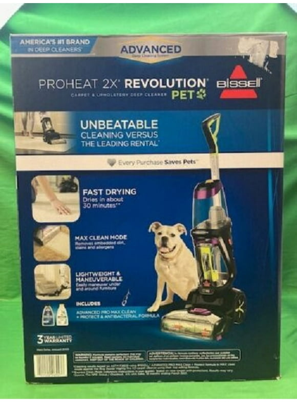 Pre-Owned Bissell 1550V ProHeat 2X Revolution Pet Full Size Carpet Cleaner (Good)