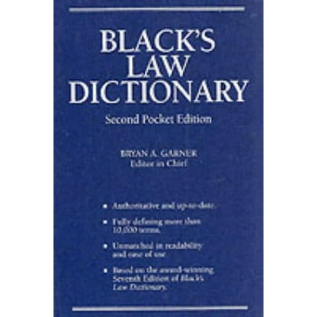 PreOwned Black's Law Dictionary Paperback