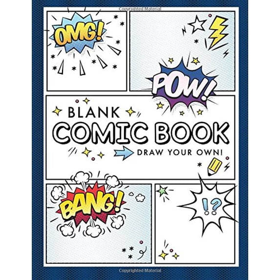 Pre-Owned Blank Comic Book (Draw Your Own Comics): A Large Notebook and Sketchbook for Kids and Adults to Draw Comics and Journal Paperback
