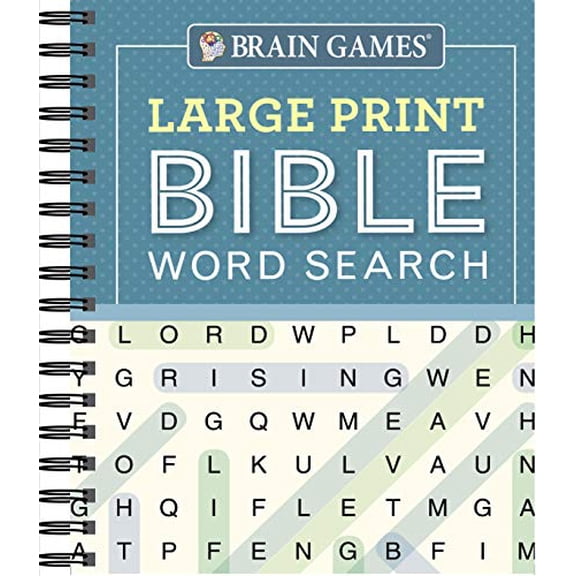 Pre-Owned Brain Games - Large Print Bible Word Search (Blue) (Brain Games - Bible), 9781640303829, 1640303820, Paperback,