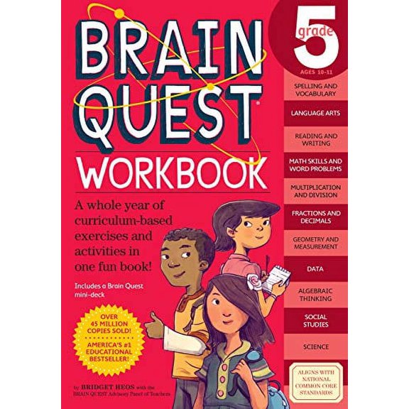 Pre-Owned Brain Quest Workbook Grade 5: 1 by Bridget Heos (Paperback)