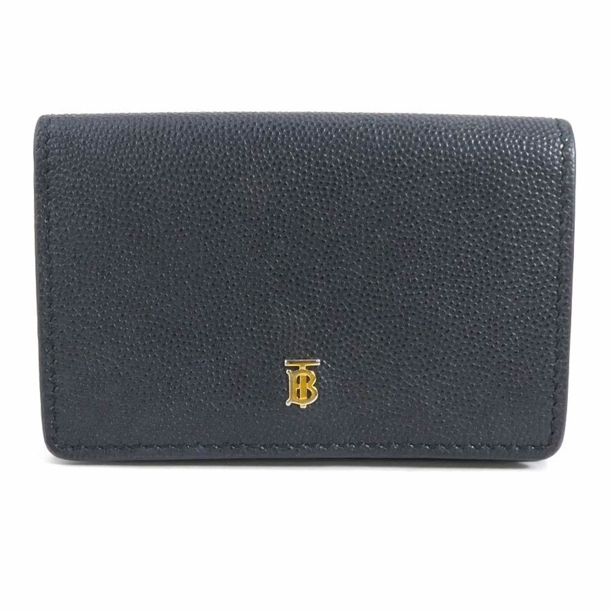Burberry Men's Black Leather Tri-Fold Wallet Kuwait Ubuy