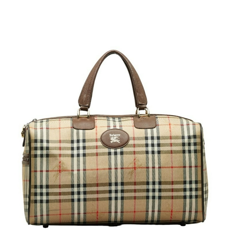 Pre-Owned Burberry Nova Check Shadow Horse Handbag Boston Pre-Owned Burberry Nova Check Shadow Horse Handbag Boston