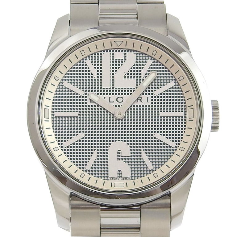 Pre-Owned Bvlgari Solotempo ST37S Stainless Steel Silver  display picture 3