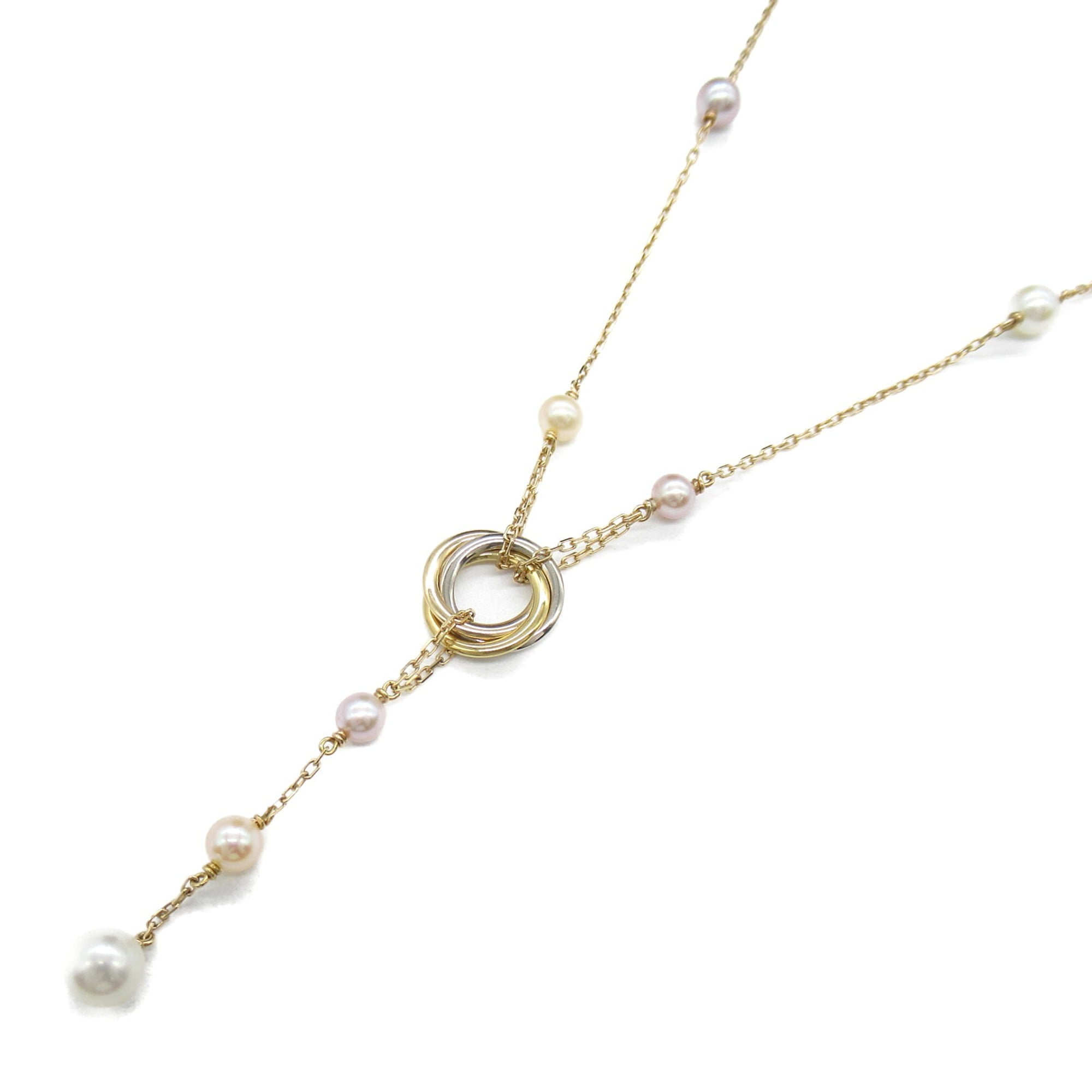 CARTIER Trinity Pearl Necklace in White Gold with Barbados Ubuy