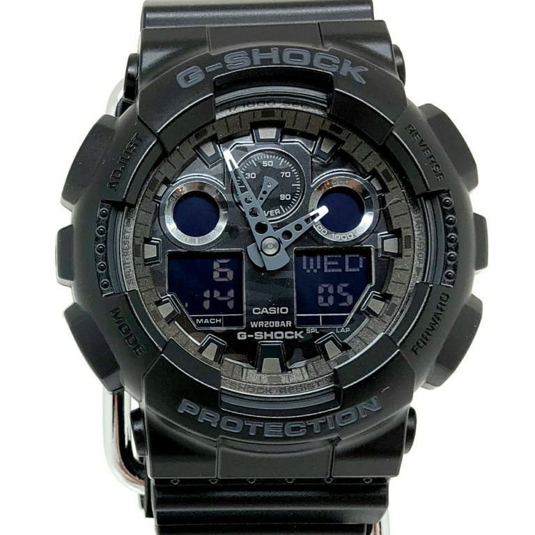Pre Owned CASIO Casio G SHOCK Watch GA 100CF 1A Big Case Face Camouflage Dial Series Ana Digi Digi Ana Quartz World Time Men s IT5QLQOFL9XH Like New Walmart