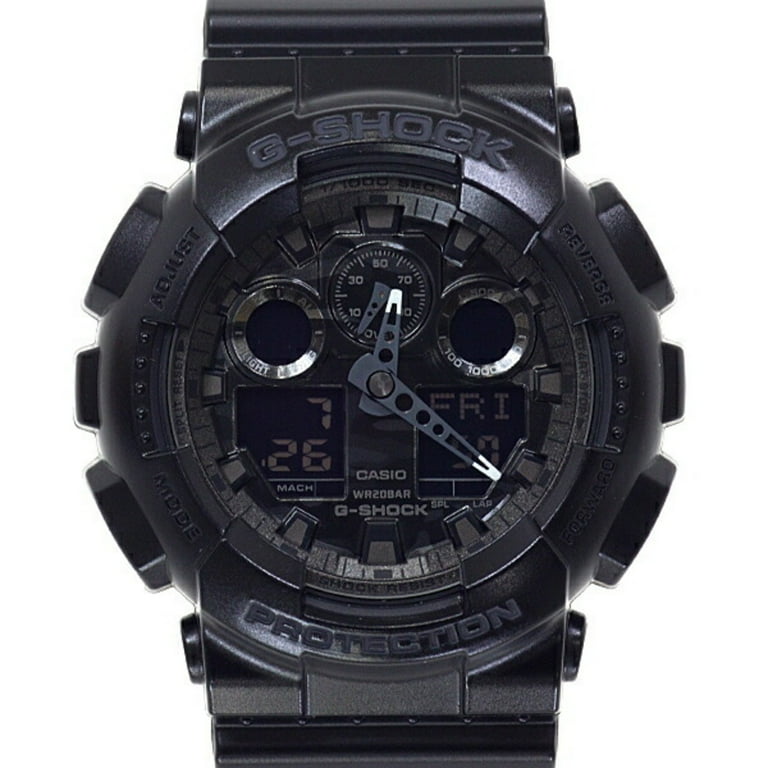 Pre Owned CASIO Men s Watch G SHOCK GA 100CF Radio Solar 20 ATM Water Resistant Resin Good Walmart