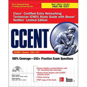 Pre-Owned Ccent Cisco Certified Entry Networking Technician Icnd1 Study Guide (Exam 100-101) with Boson Netsim Limited Edition (Paperback) 0071838392 9780071838399