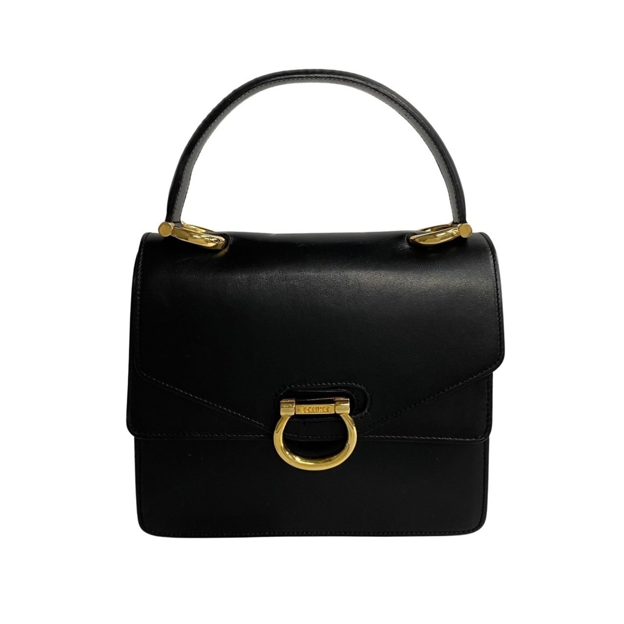 Pre-Owned CELINE Vintage Logo Turnlock Hardware Calf Leather Pre-Owned CELINE Vintage Logo Turnlock Hardware Calf Leather