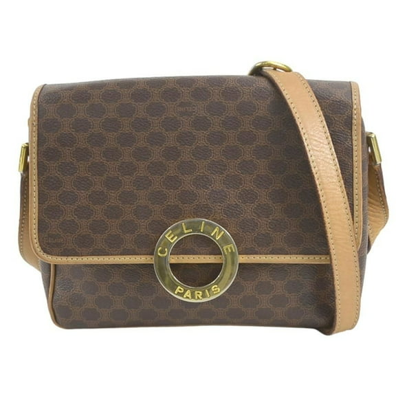Pre-Owned CELINE Shoulder Bag Macadam PVC/Leather Brown Women's e58521k (Good)