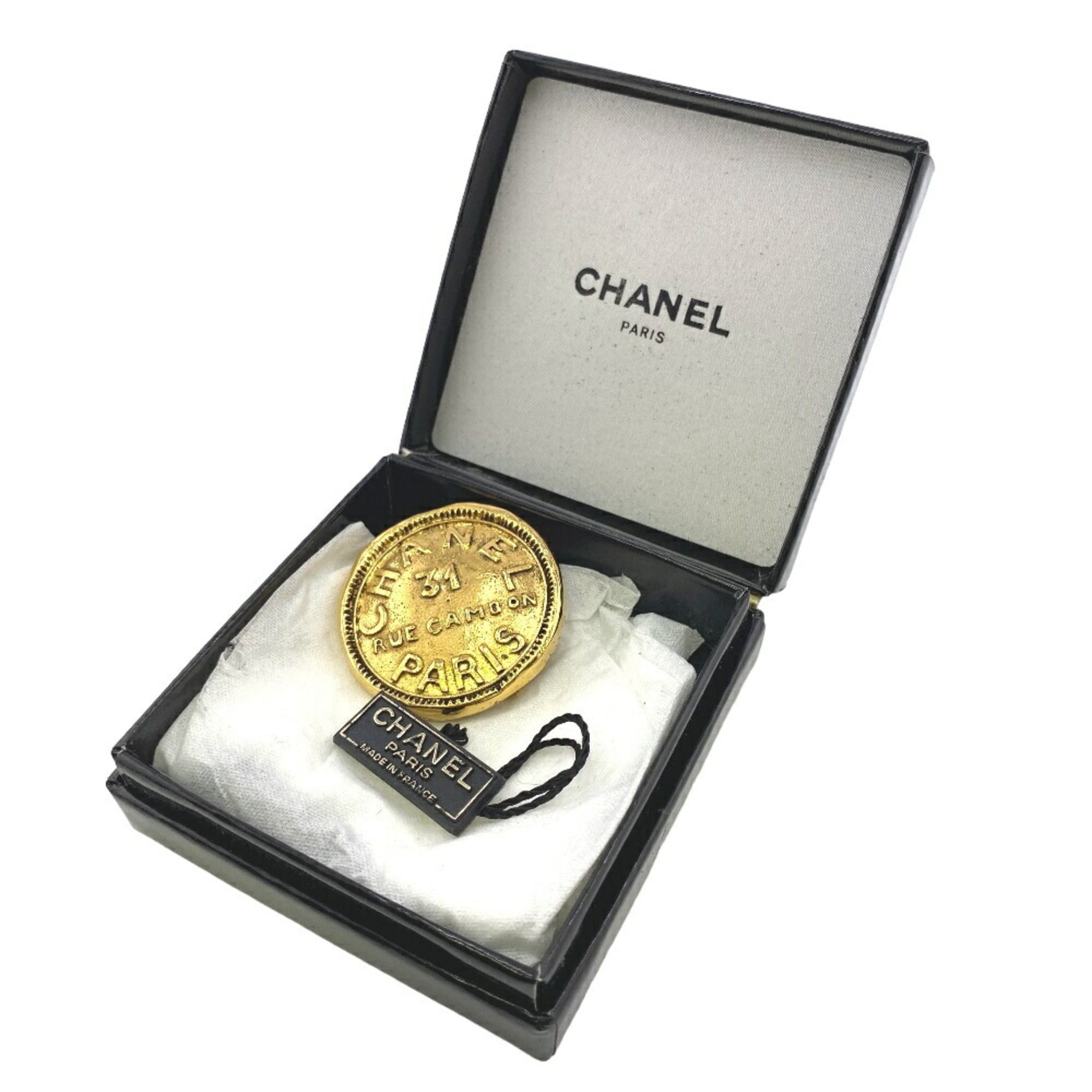 Pre-Owned CHANEL brooch pin here mark rhinestone pink multi Pre-Owned CHANEL brooch pin here mark rhinestone pink multi