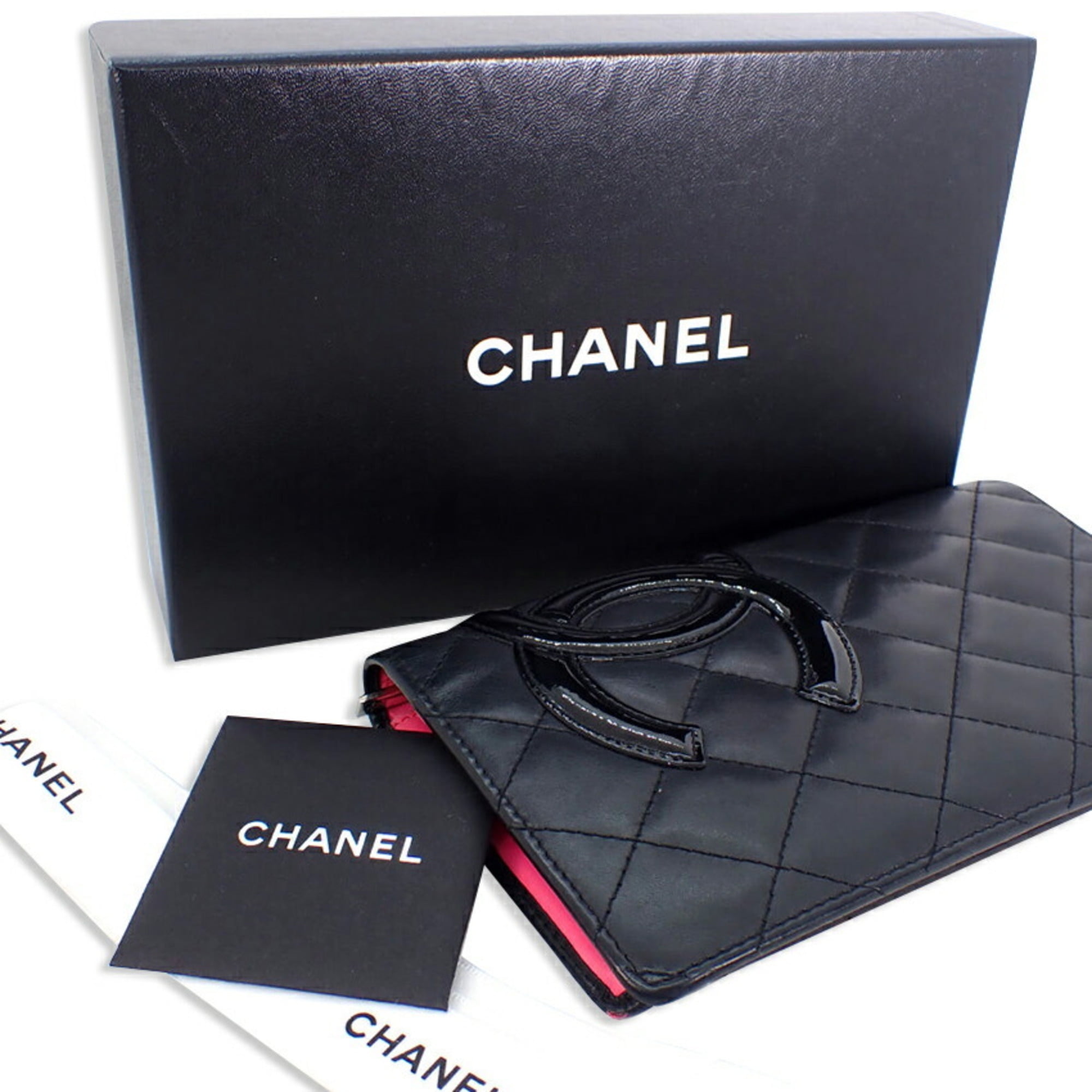 Pre Owned CHANEL Caviar Skin No. 5 Black Long Wallet Fair Walmart