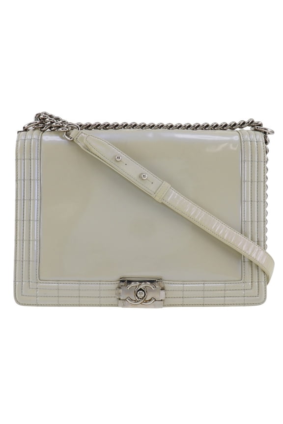 Pre-Owned CHANEL Chain Shoulder Bag Boy Chanel Enamel 2013 A5 Flap ChainShoulder Women's (Good)