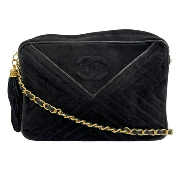 Pre-Owned CHANEL ChainShoulder Shoulder Bag V Stitch Suede 2000 A5 Women's I111624131 (Good)