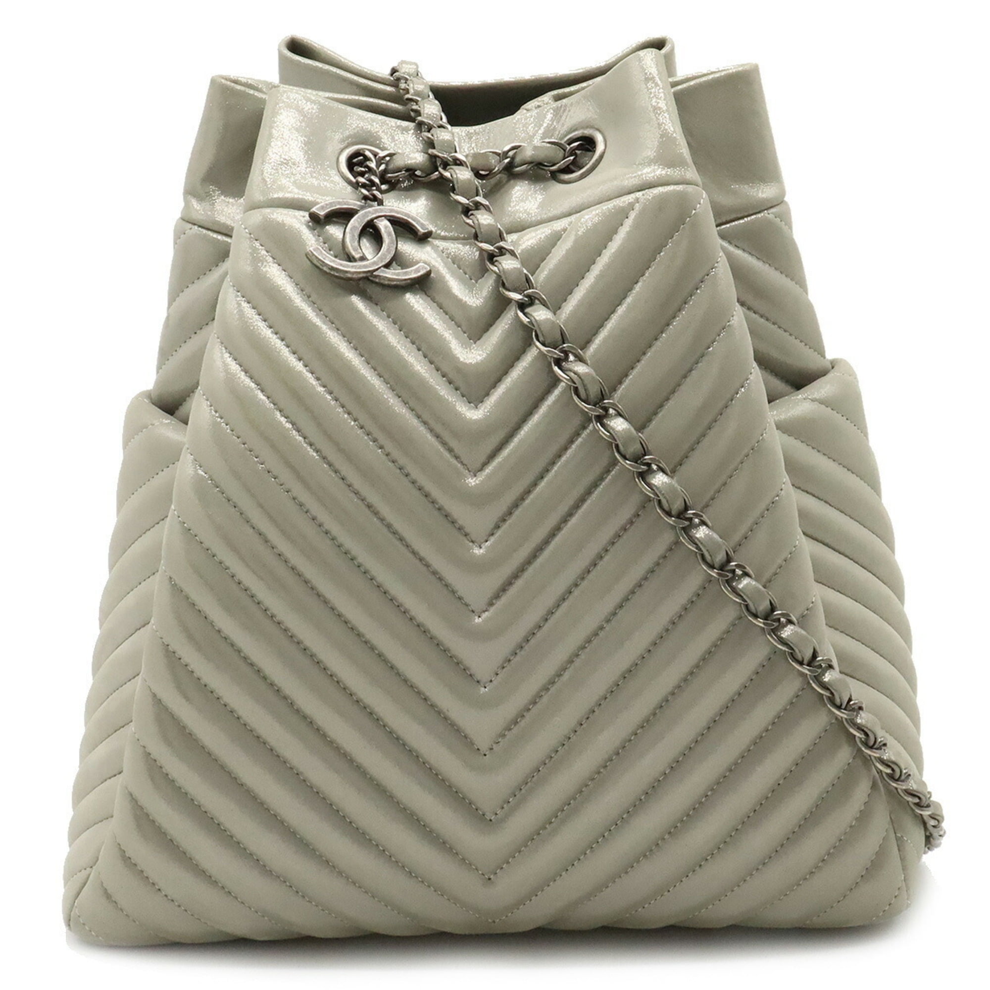 Chanel chevron drawstring clearance bag