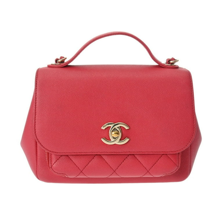 Pre Owned CHANEL Chanel Matelasse Affinity Small Pink A93749 Women s Caviar Skin Shoulder Bag Good Walmart