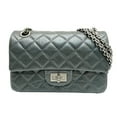 thumbnail image 1 of Pre-Owned CHANEL Chanel Matelasse Chain Shoulder 2.55 20 Bag Flap Gray Dark Calfskin Women's 16th Series (Good), 1 of 15