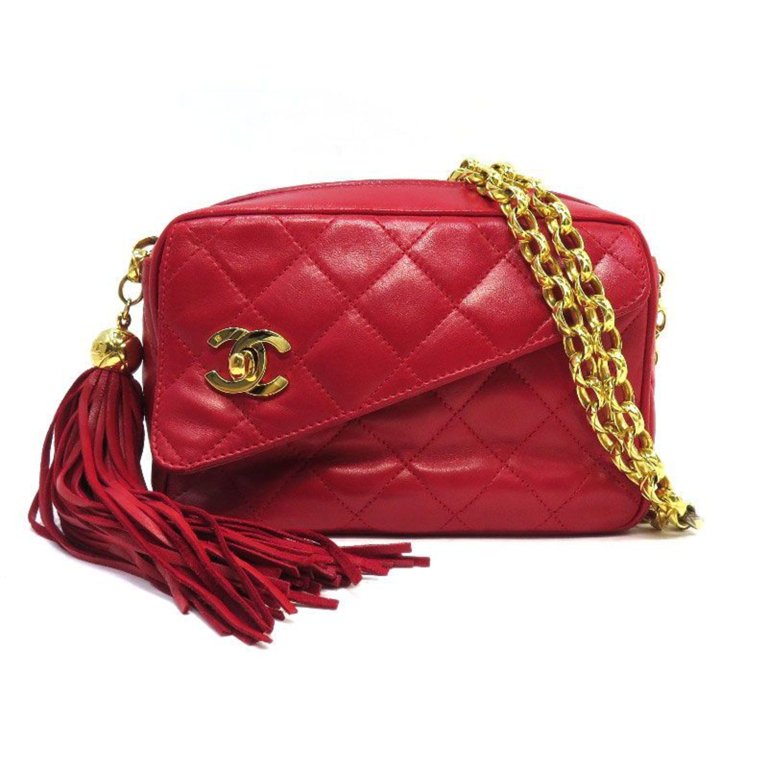 Pre-Owned CHANEL Chanel Matelasse Fringe Chain Shoulder Bag Coco 