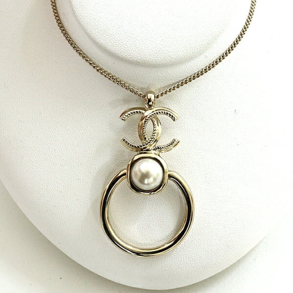 Pre-Owned CHANEL GP Necklace Light Gold