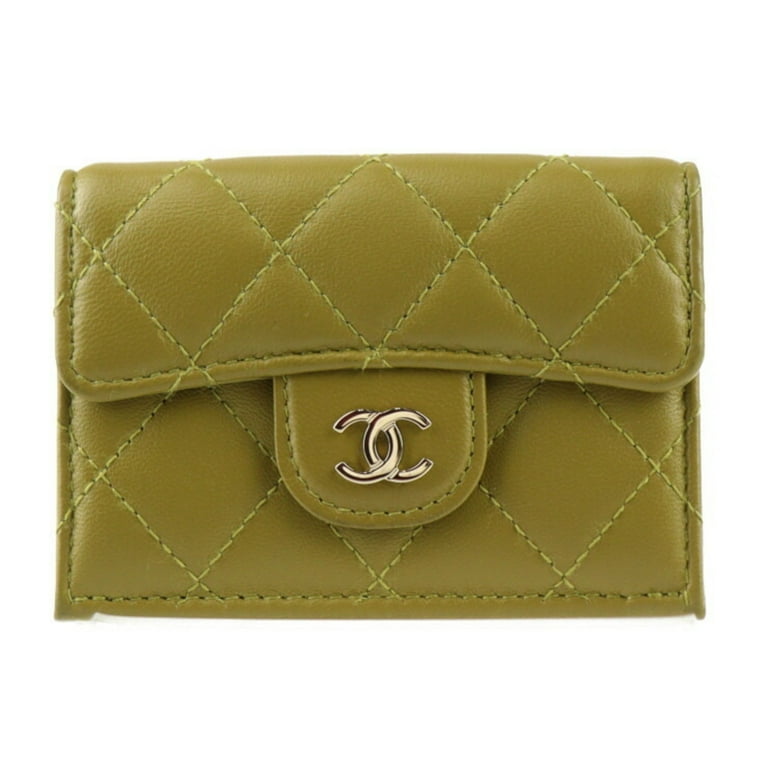 Chanel wallet green sale