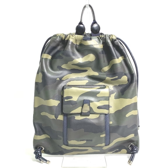 Pre-Owned CHRISTIAN DIOR-Om Camouflage camouflage purse Backpack Green (Good)