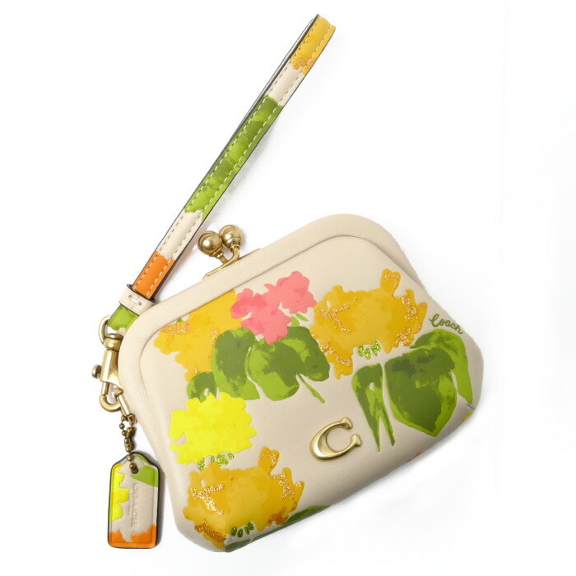 Pre Owned COACH Floral Print Kiss Lock Coin Case Kuwait Ubuy