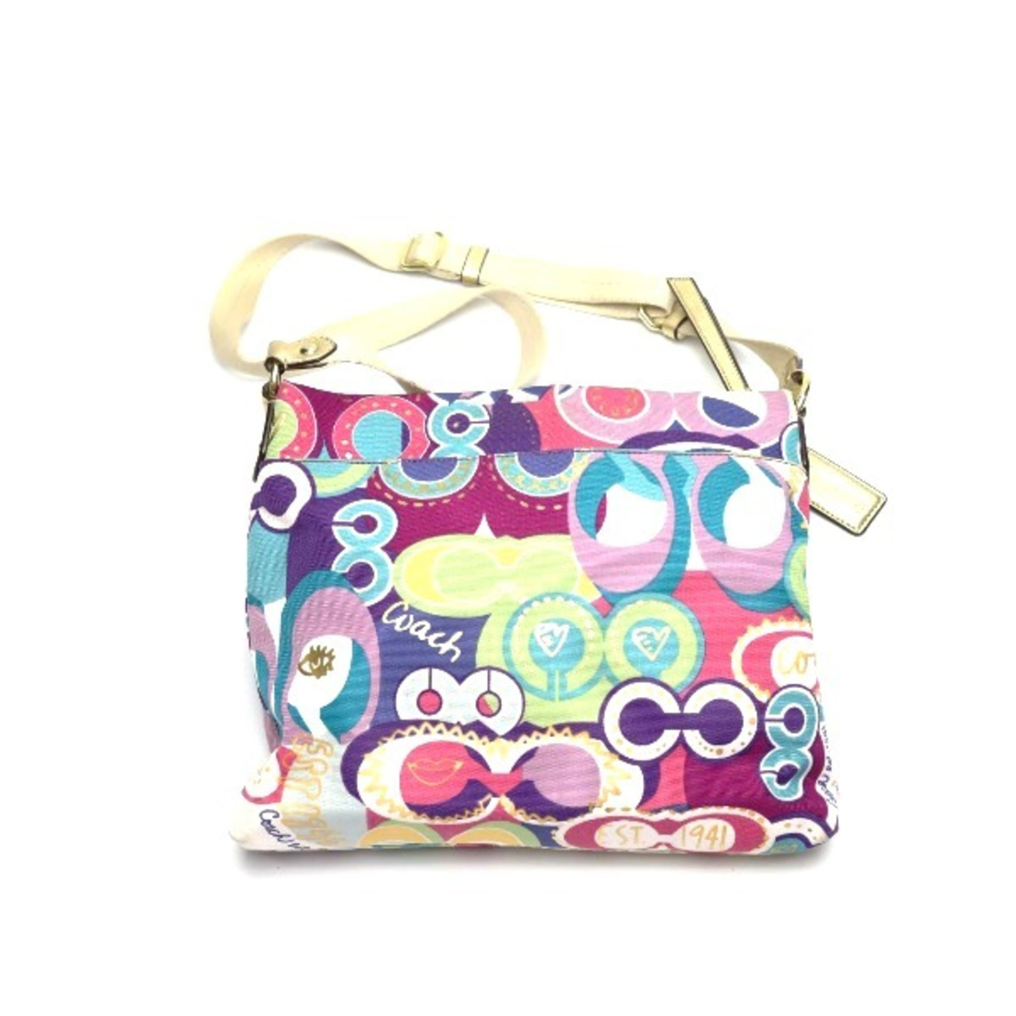 Pre-Owned COACH Signature Canvas Leather Multicolor F19454 Coach