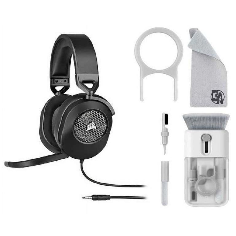 Corsair HS65 Surround Gaming Headset; Dolby Audio 7.1 Surround Sound on PC  and Mac, Multi-Platform Compatibility, White 