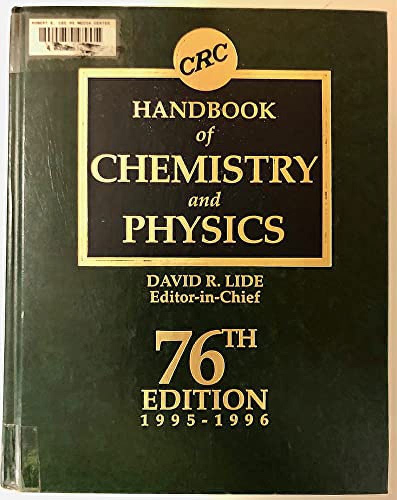 PreOwned CRC Handbook of Chemistry and Physics 76th Edition Hardcover