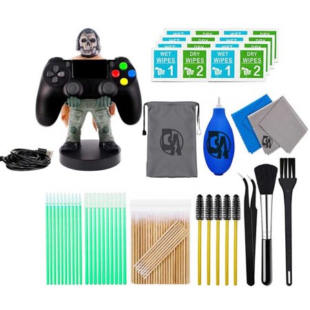 Restored Cable Guy - Call of Duty - Warzone Ghost 8-inch Phone and Controller Holder With Cleaning Manual Kit Bolt Axtion Bundle (Refurbished)