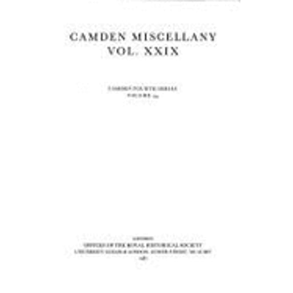 Pre-Owned Camden Miscellany XXIX (Hardcover) by Royal Historical Society