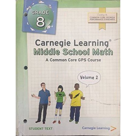 Pre-Owned Carnegie Learning Middle School Math Grade 8 Volume 1 & 2 Student Edition (Paperback) 1609721810 9781609721817