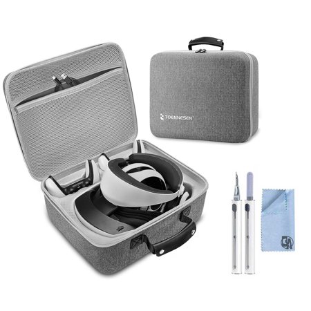 Restored Carrying Case Compatible with PS VR2 Accessories, Portable Travel Case , Hard Shell Case Fits Headset/Sense Controller, and PS5 Console Controller/Headset BOLT AXTION (Refurbished)