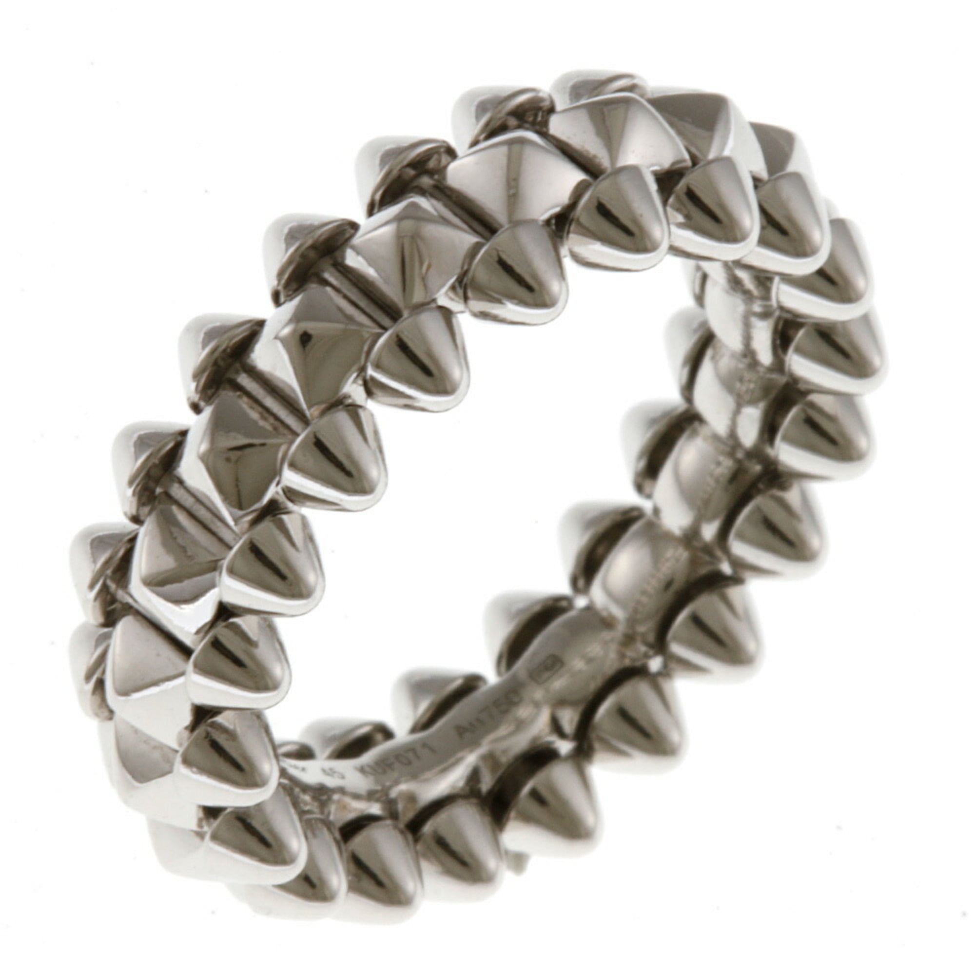 Pre Owned Cartier CARTIER Crash de Ring No. 5 18K K18 White Gold