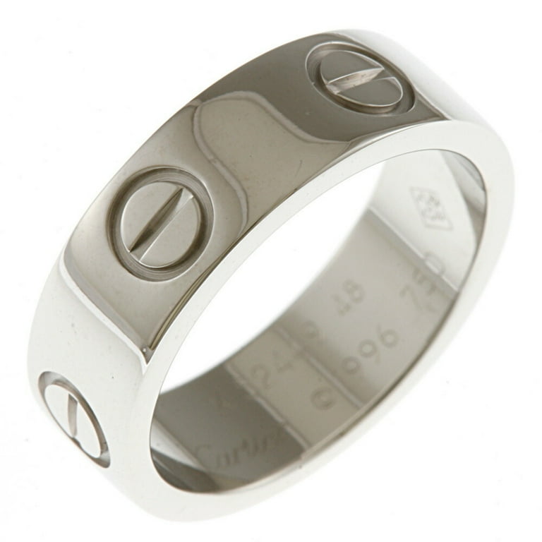 Pre Owned Cartier CARTIER Love Ring No. 7.5 18K K18 White Gold
