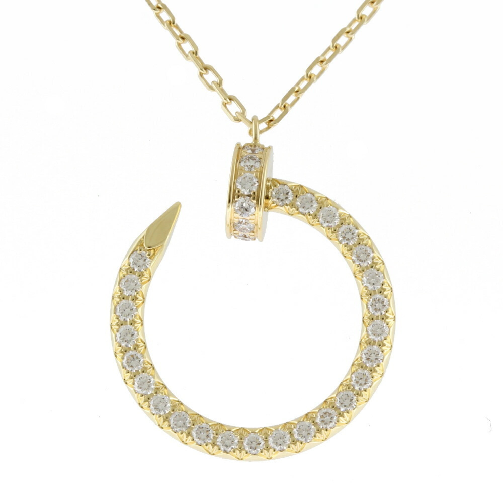 Pre-Owned Cartier Just Ankle Diamond Necklace 18K K18 Yellow Gold Ladies CARTIER