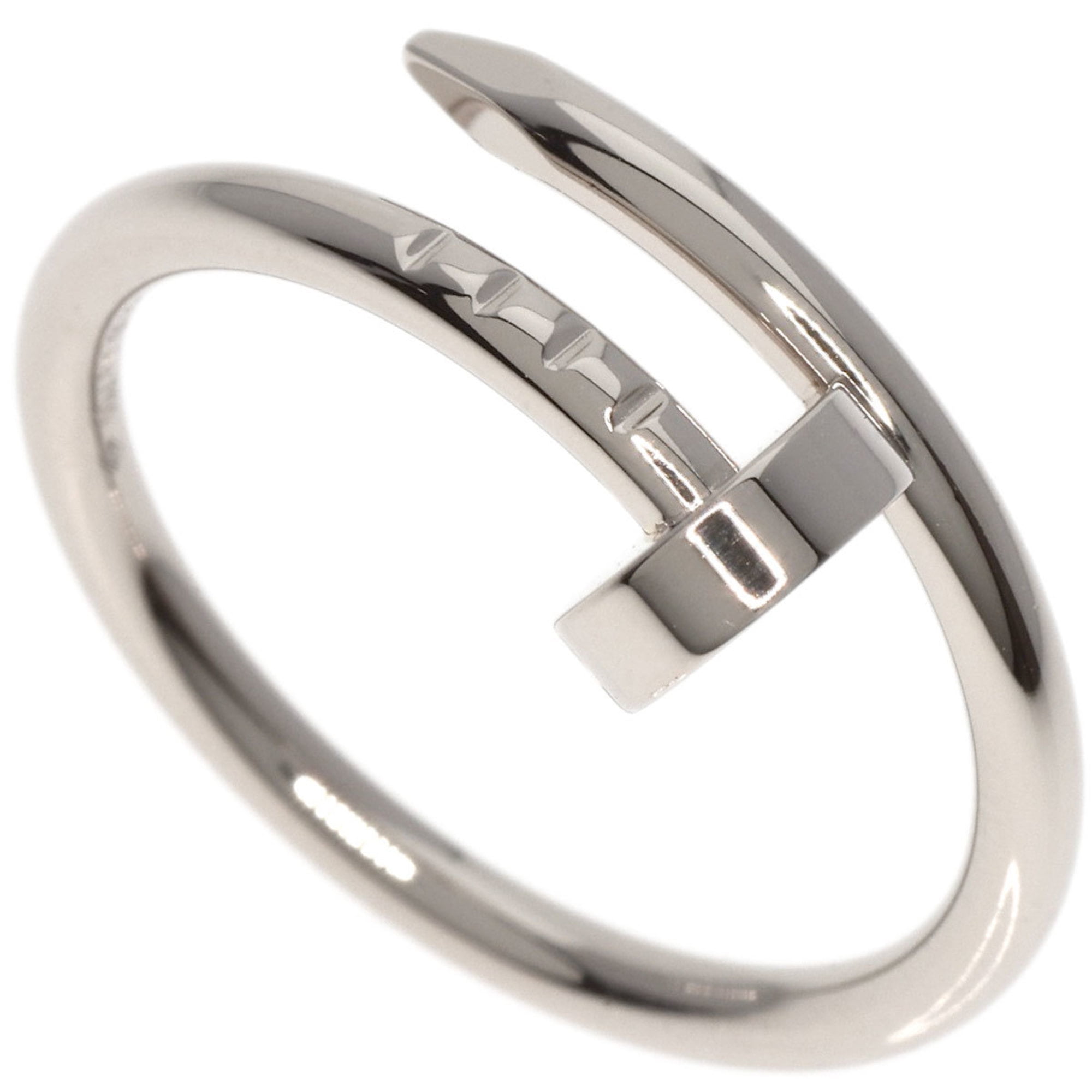 Pre Owned Cartier Juste un Clou Small 48 Ring K18 White Gold Women s Good Walmart